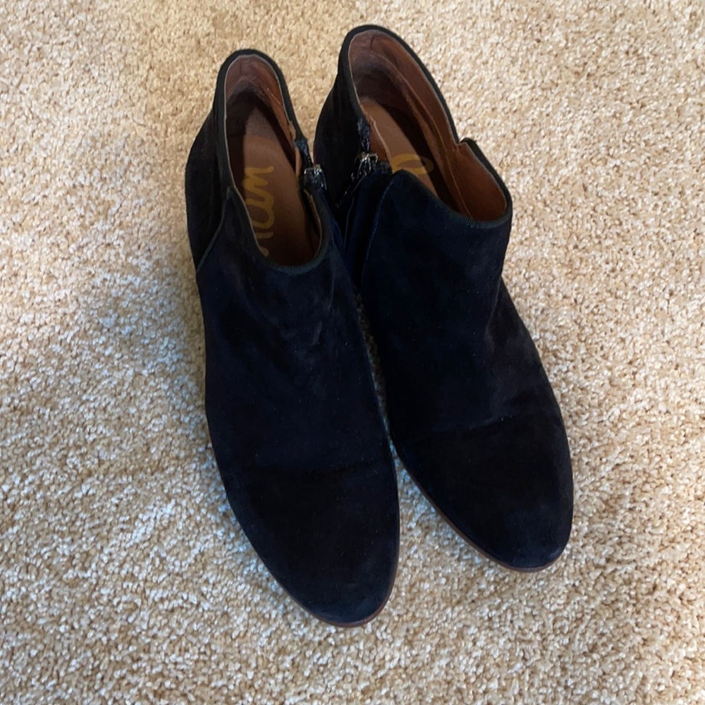 Sam Edelman black suede booties Size 7